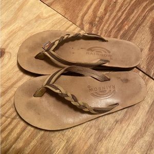 Rainbow flirty braid sandals